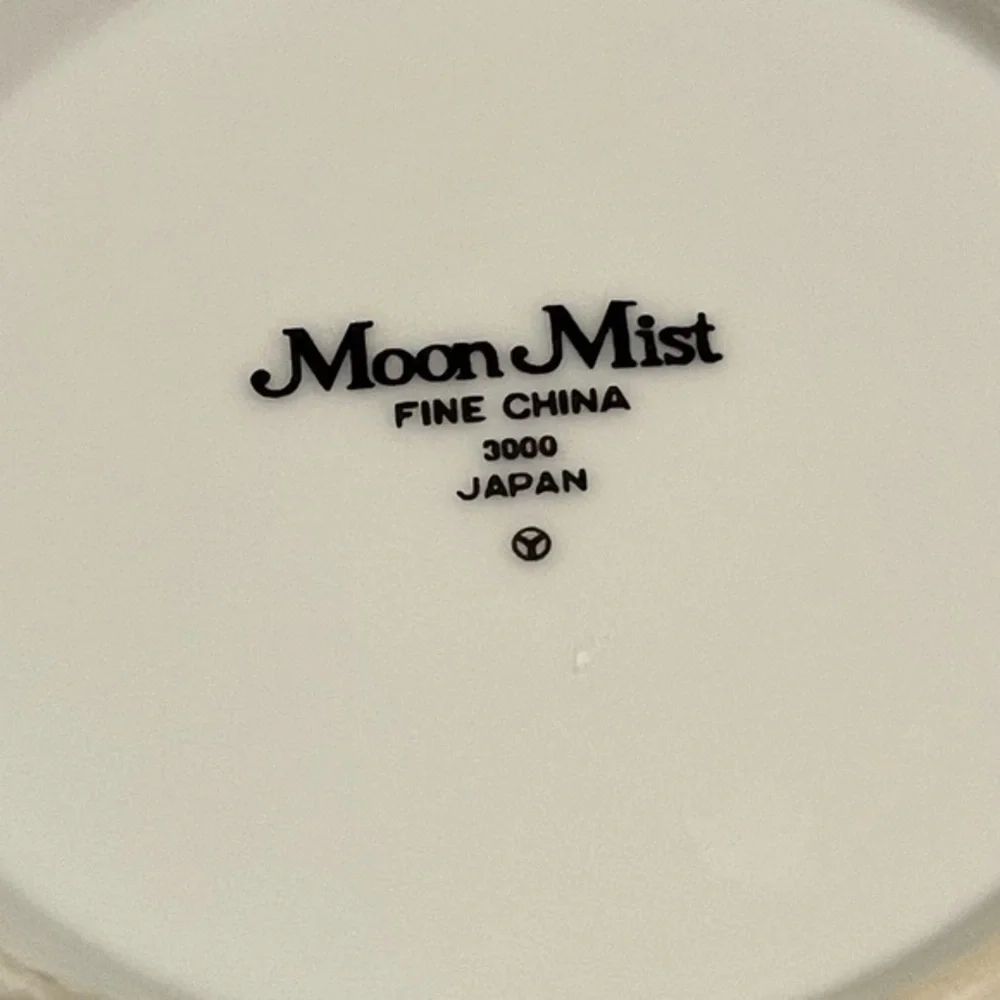 Moon Mist Fine China 5.5” Bowls Elegant White and Silver Floral Pattern